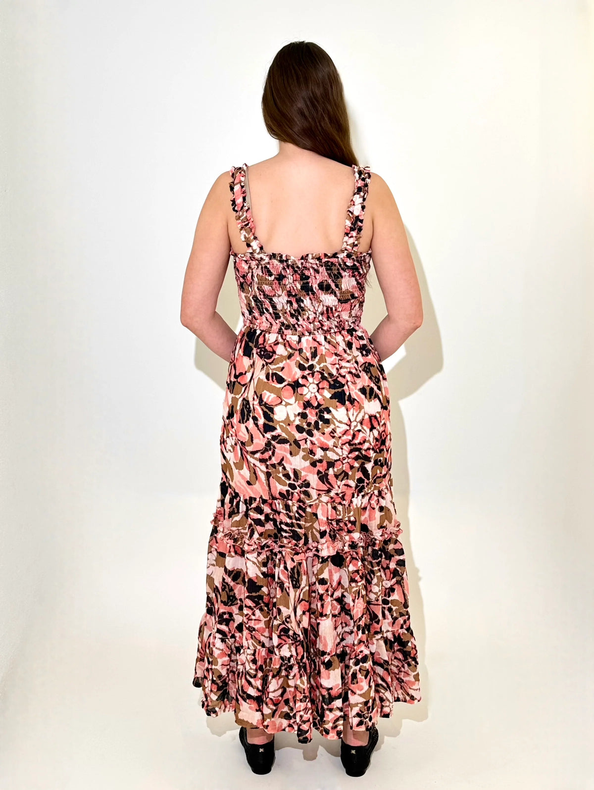 TIERED SMOCKED MAXI DRESS