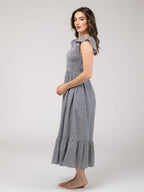 Goldie Dress | Seersucker - Black
