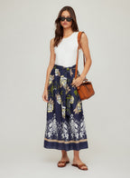 Seline Contrast Midi Dress