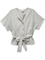Belted Button Up Top
