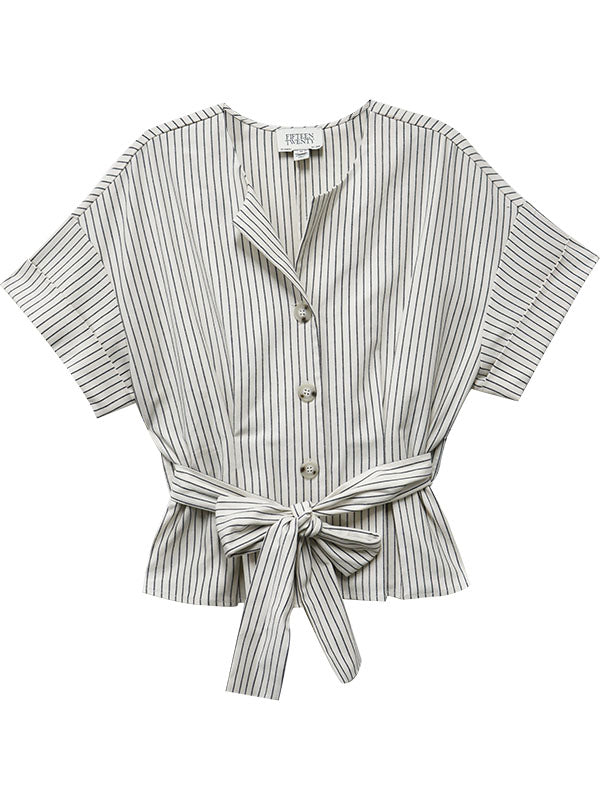 Belted Button Up Top