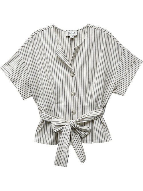 Belted Button Up Top