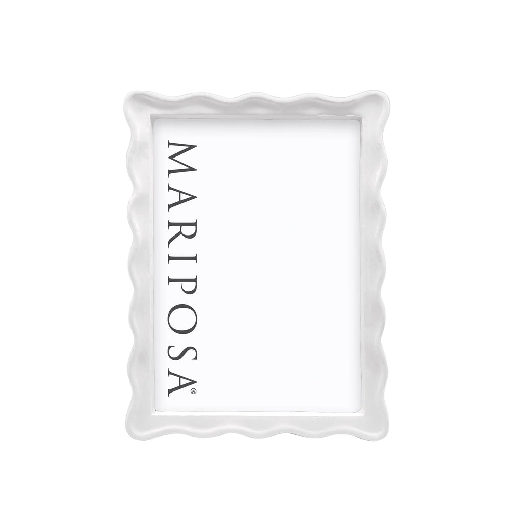 Wavy White 5x7 Frame