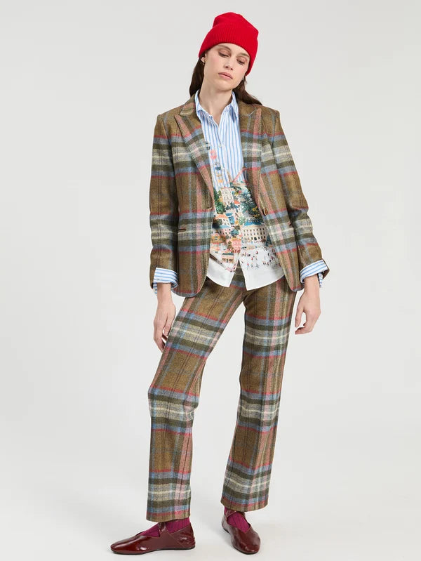 BROWN CHECKED JACKET