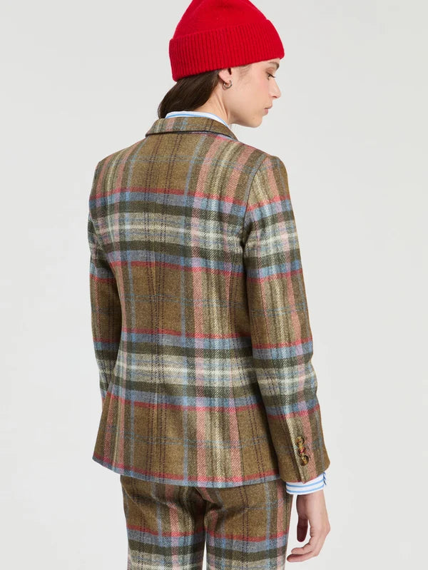 BROWN CHECKED JACKET