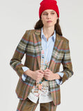 BROWN CHECKED JACKET