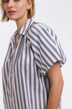 Paula Striped Puff Sleeve Shirt