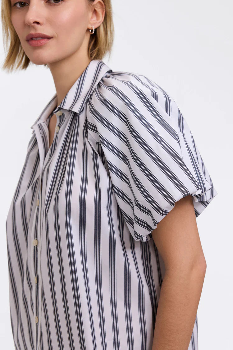 Paula Striped Puff Sleeve Shirt