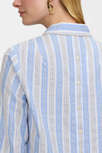 Therese Multi Seersucker 3/4 Sleeve Popover Shirt