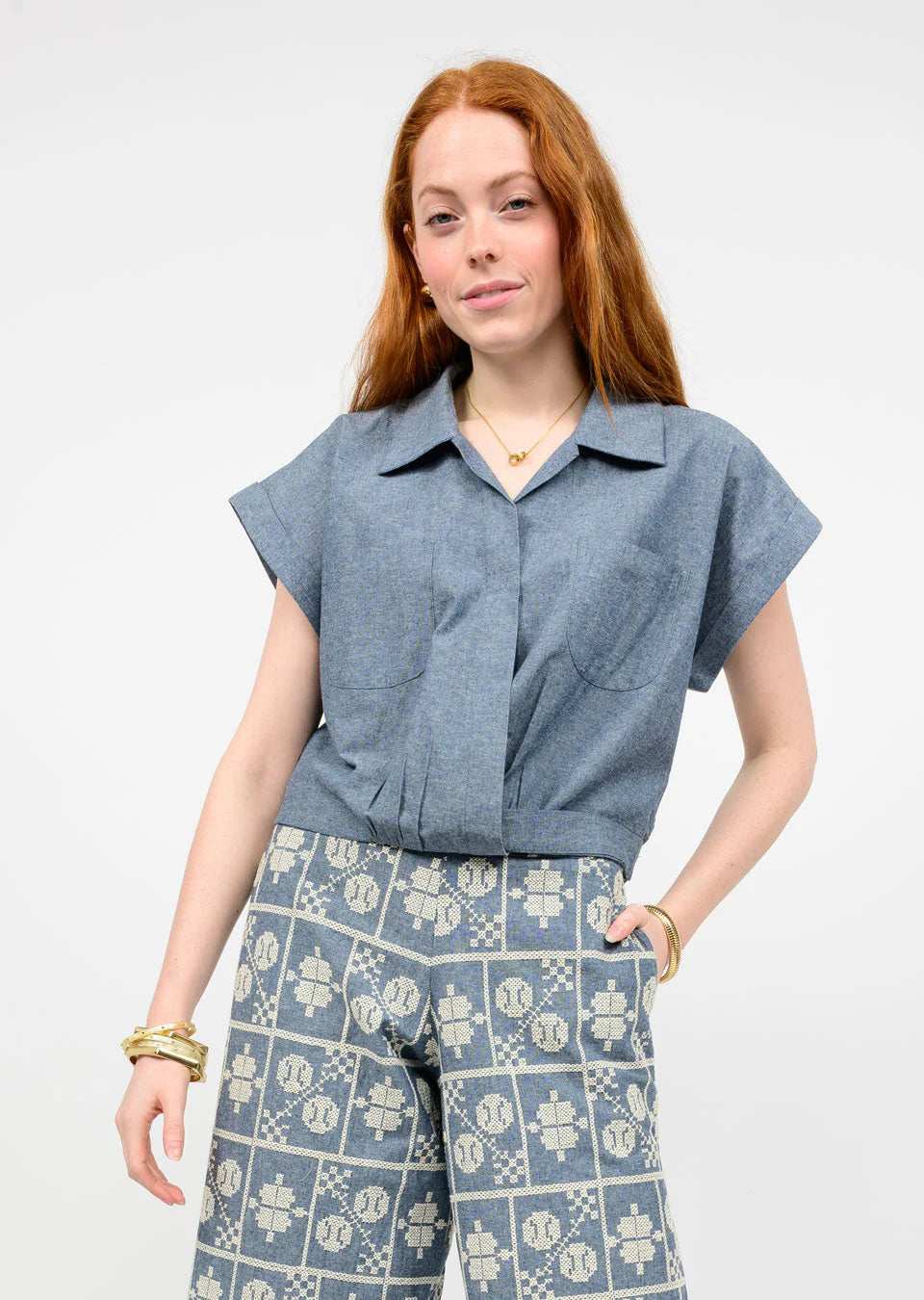 Wrap Waist Top Indigo