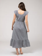Goldie Dress | Seersucker - Black