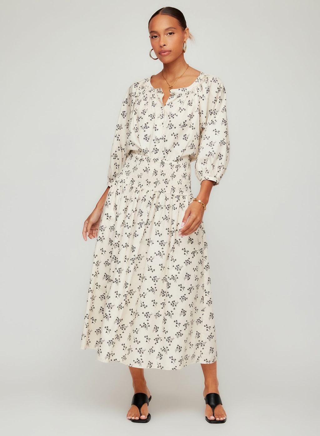 Rhea Smocked Waist Skirt