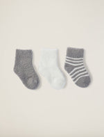 CozyChic Lite® Infant Sock Set Pewter Pearl