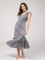 Goldie Dress | Seersucker - Black