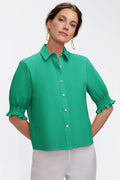 Vivienne Elbow Slv Shirt Kelly Green