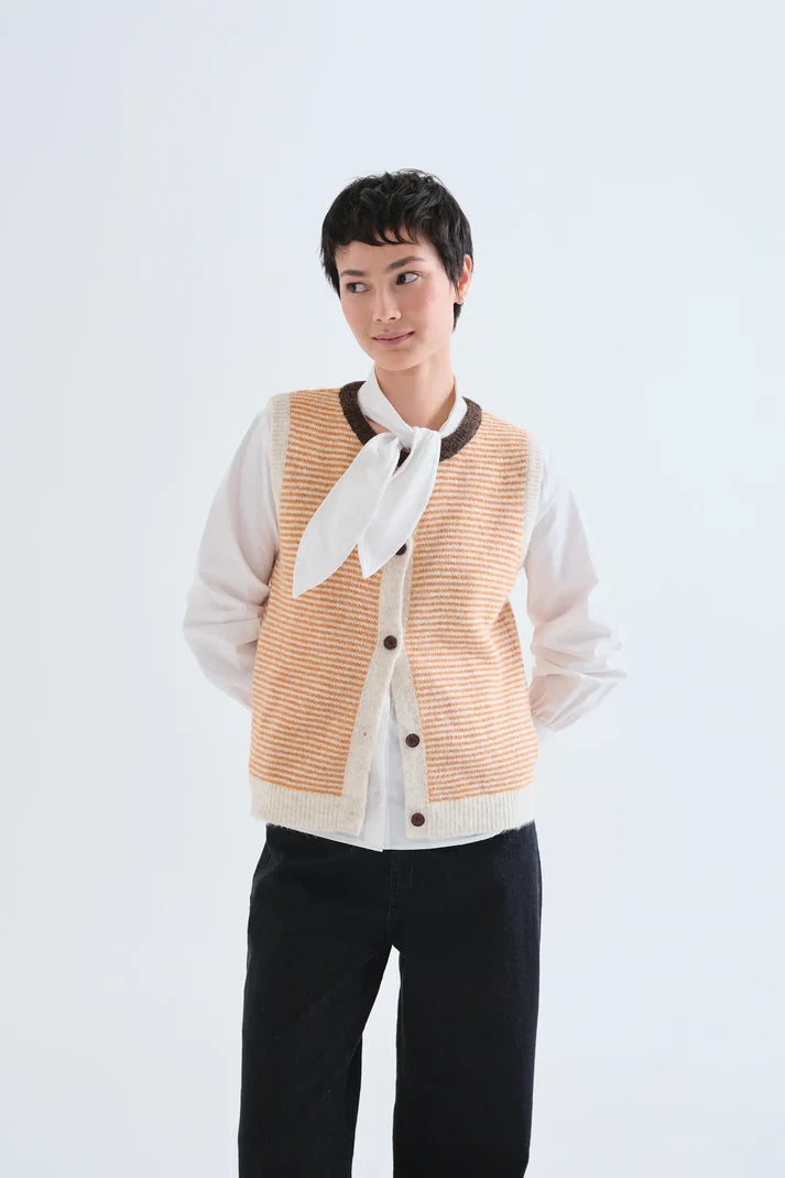 Striped Knit Vest