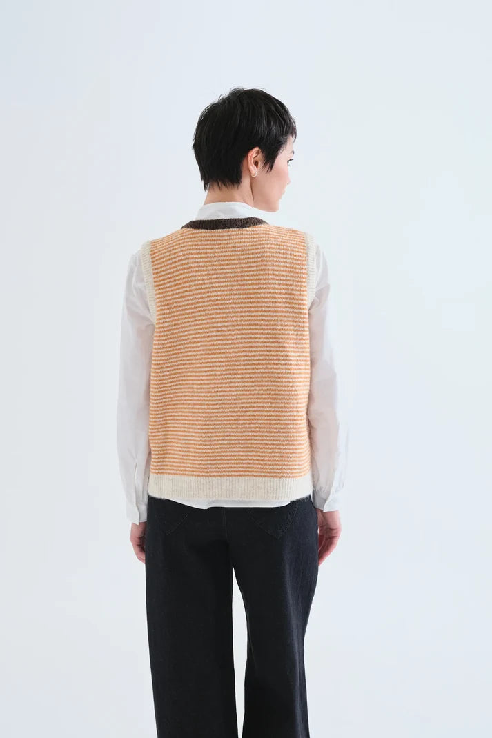 Striped Knit Vest
