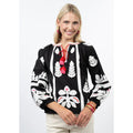 Applique Top Black
