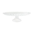 Alabaster White Scalloped  Large Cake Stand