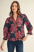 Puff Sleeve Floral Top