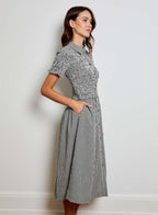 SMOCKED GINGHAM DRS