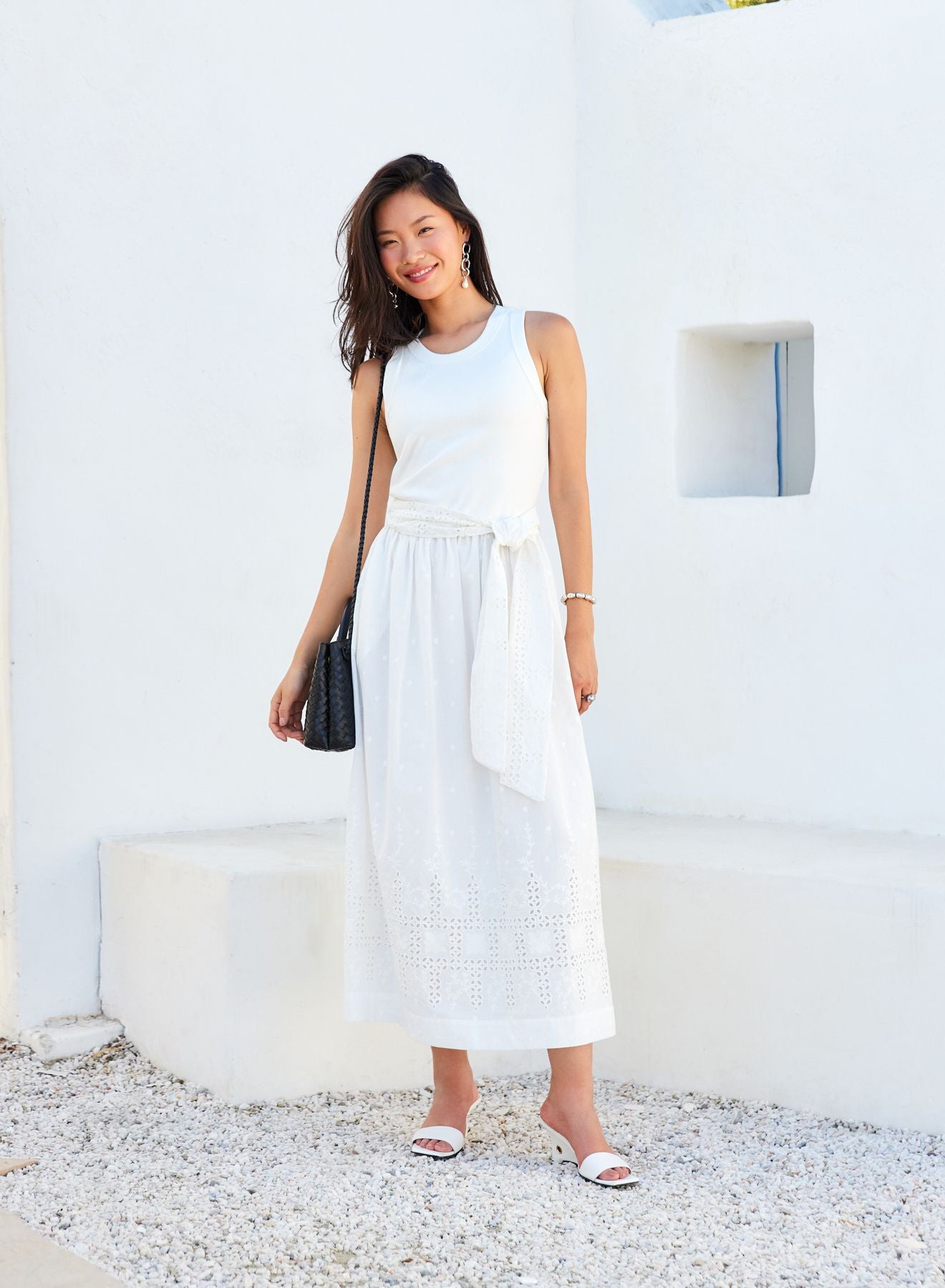 Seline Contrast Midi Dress
