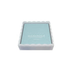 White Scalloped Cocktail Napkin Box