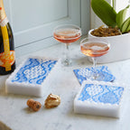 White Scalloped Guest Towel Box