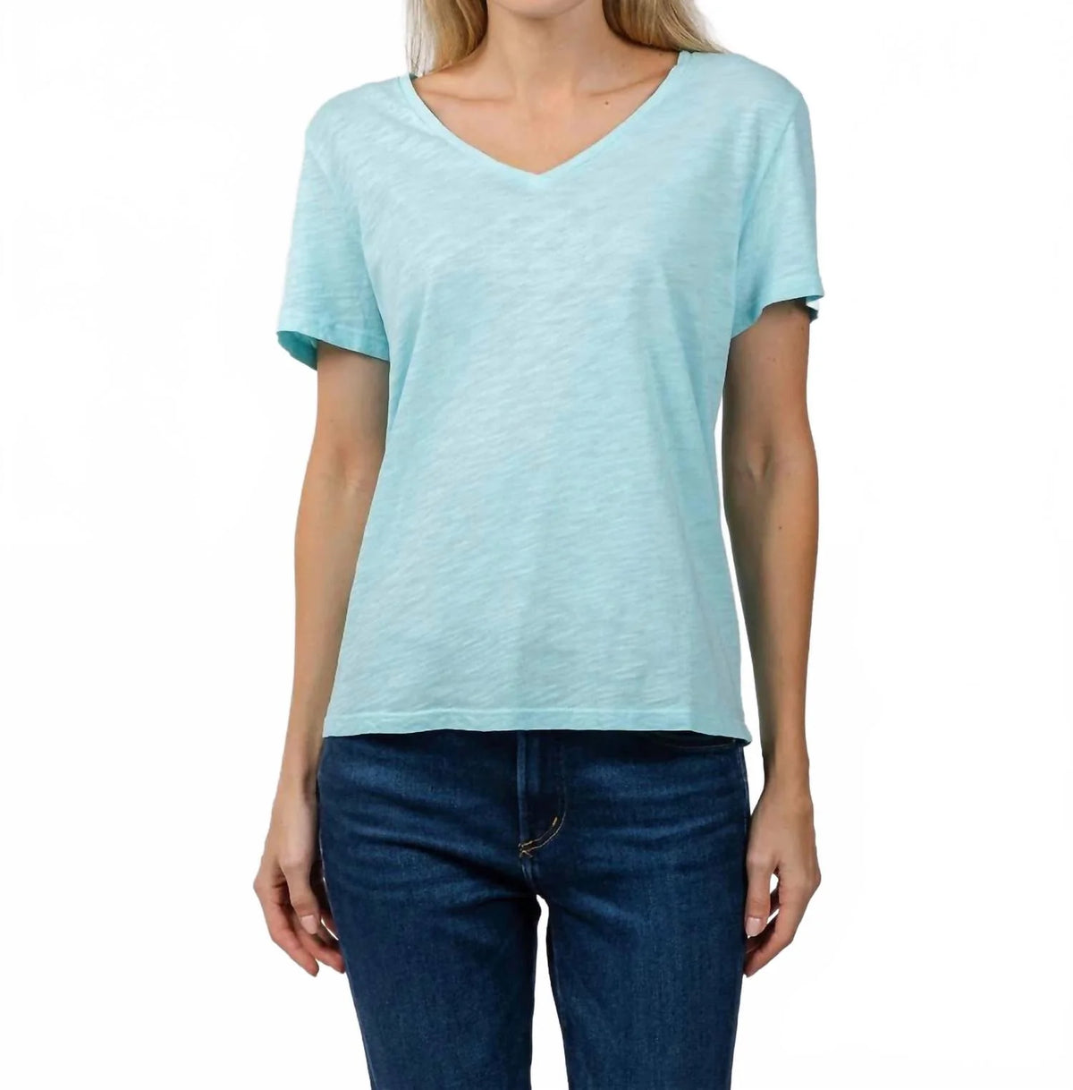 Silvie Short Sleeve Tee - Island Blue