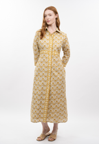 Double Button Shirtdress Yellow