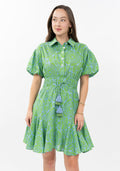 Flounce Hem Shirt Dress