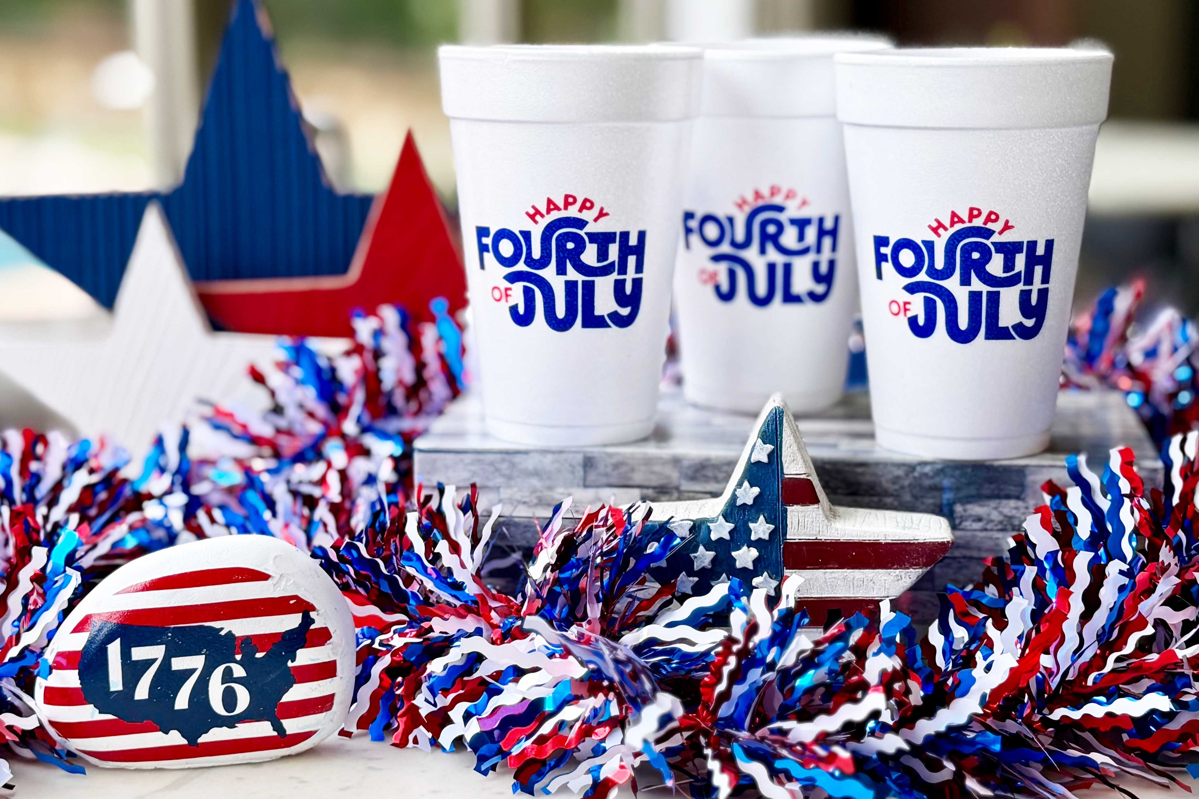 July 4th/Patriotic-Groovy July 4th Foam Cup(10 ct)