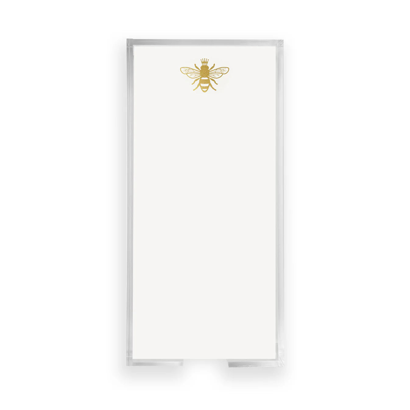Long Skinny Gold Foil Bee Notepad