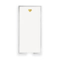 Long Skinny Gold Foil Heart Notepad