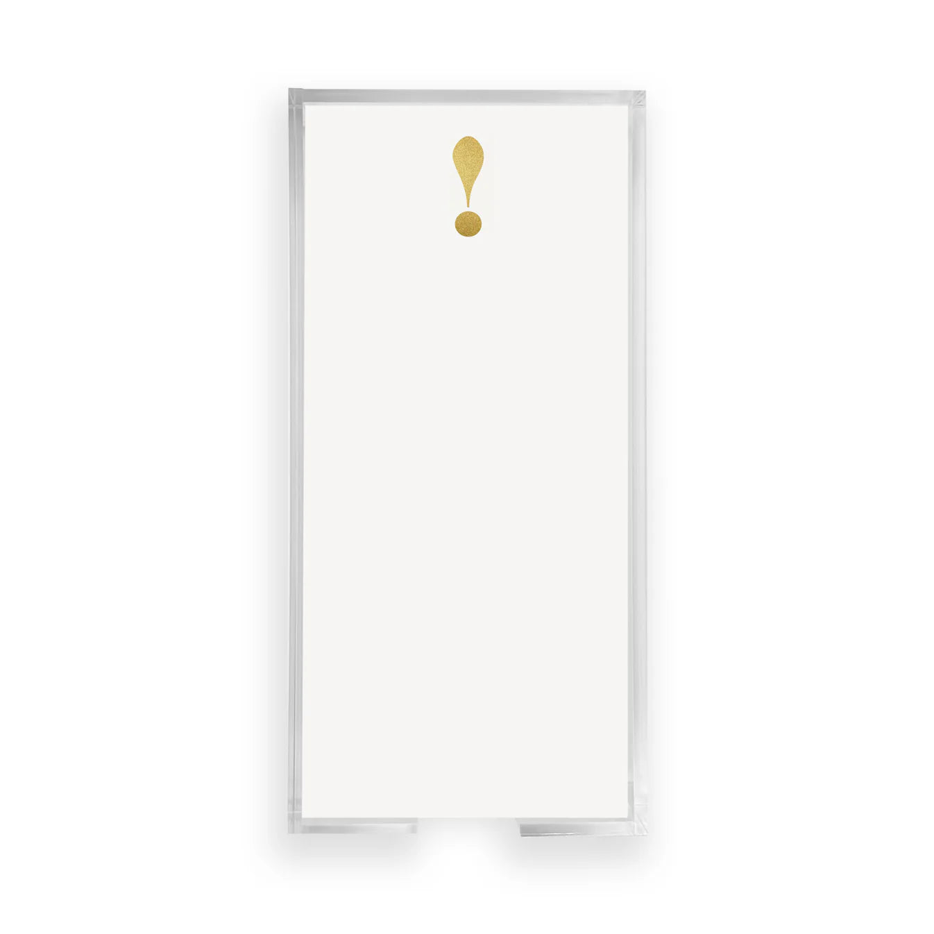 Long Skinny Gold Foil Exclamation Notepad