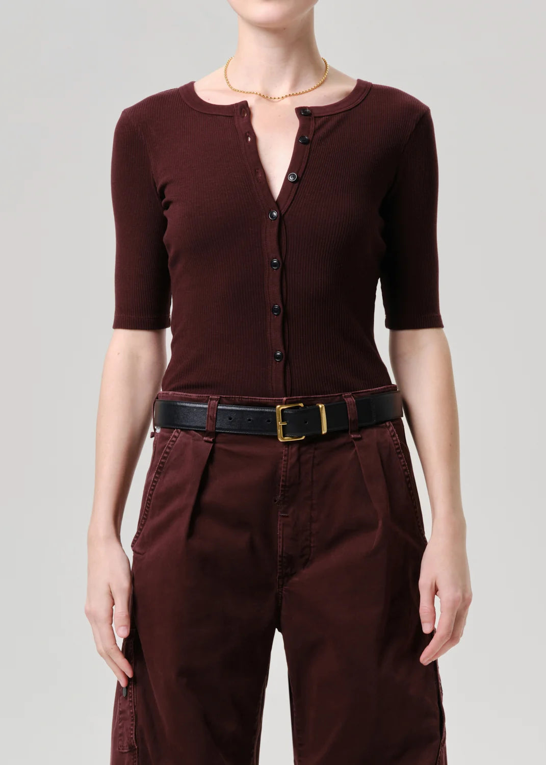 Wren Cardigan in Mahogany