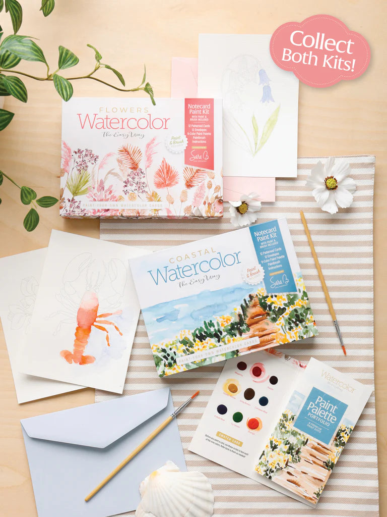 Coastal Watercolor Notecard Paint Kit