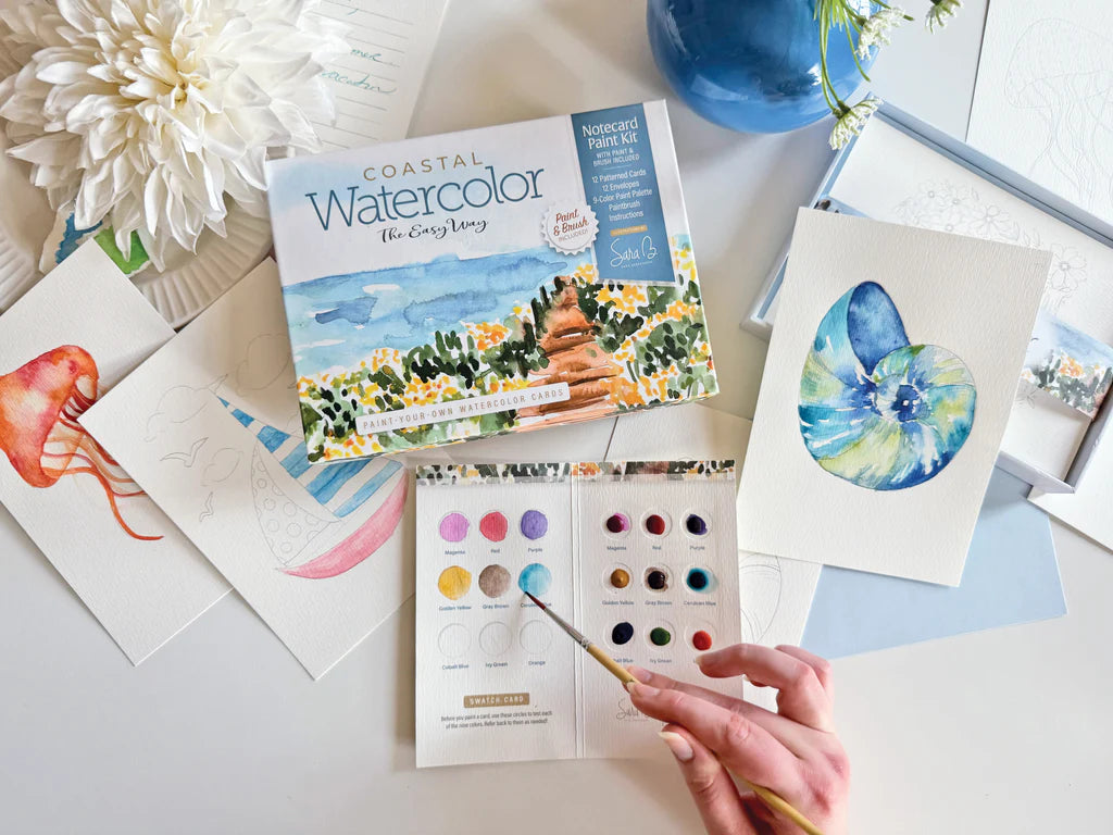 Coastal Watercolor Notecard Paint Kit