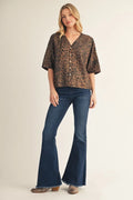 Leopard VNeck Top
