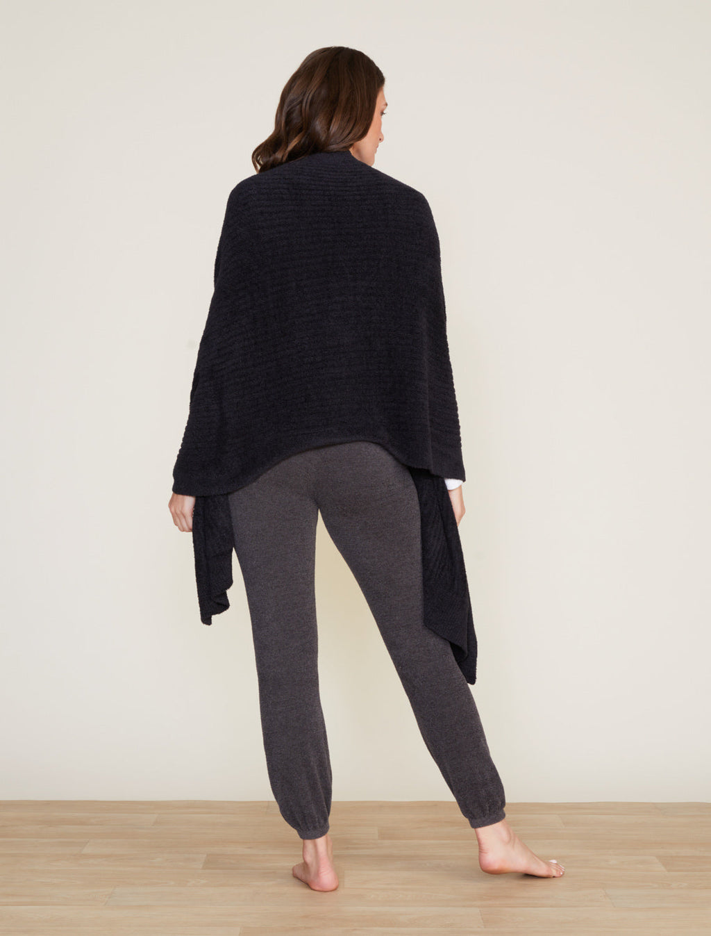 CozyChic Lite® Heathered Travel Shawl Black