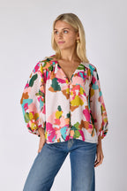 Nellie Blouse - Botanic Blush