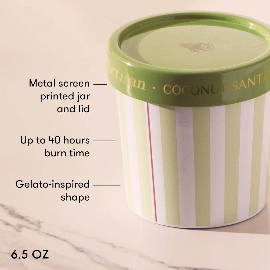 Coconut Santal Artisan Caffe Capri Gelato Cup Candle