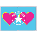 Cards-plastic PVC playing cards Pink heart on blue background