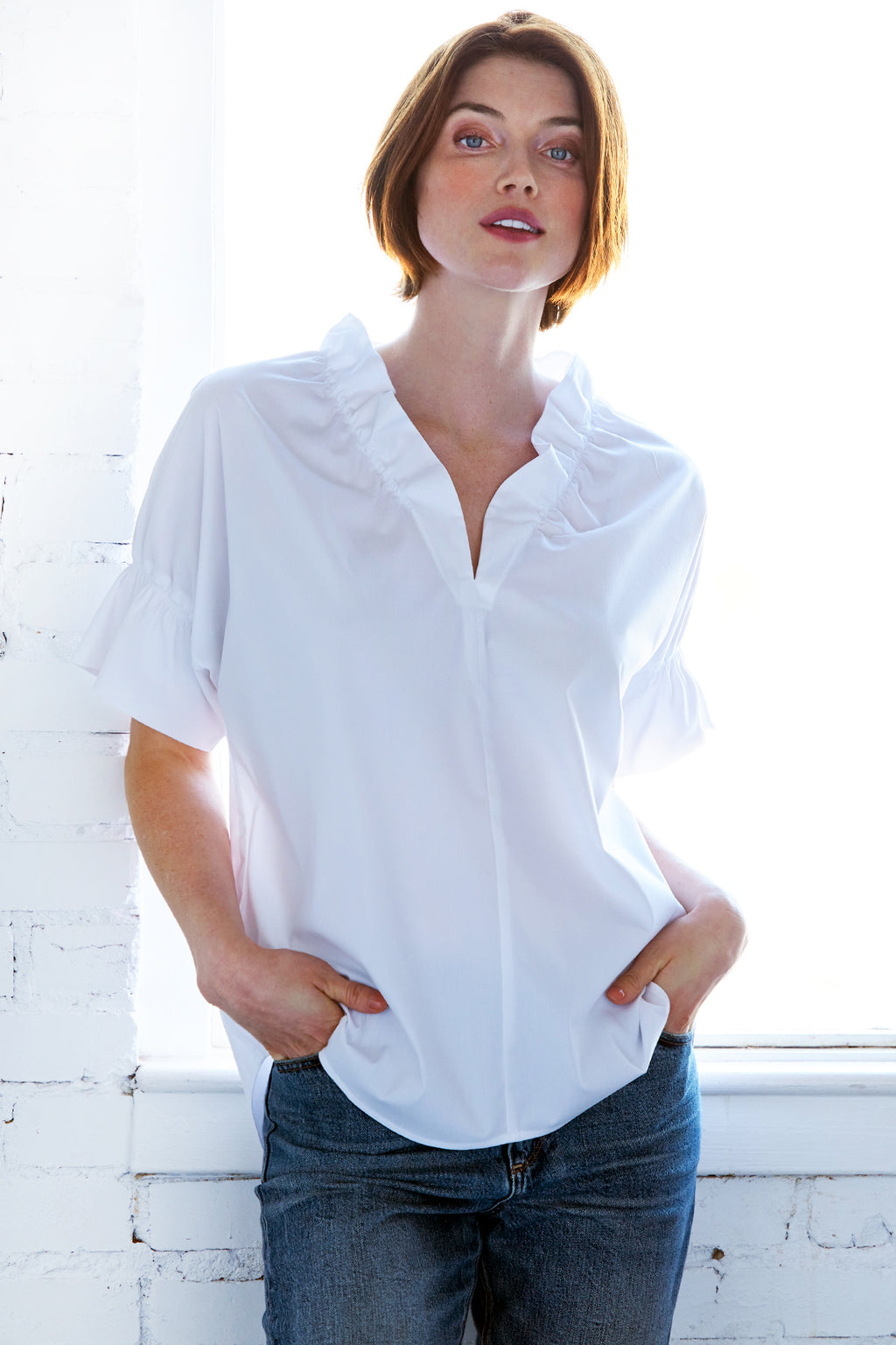 CROSBY TOP SOLID SILKY POPLIN