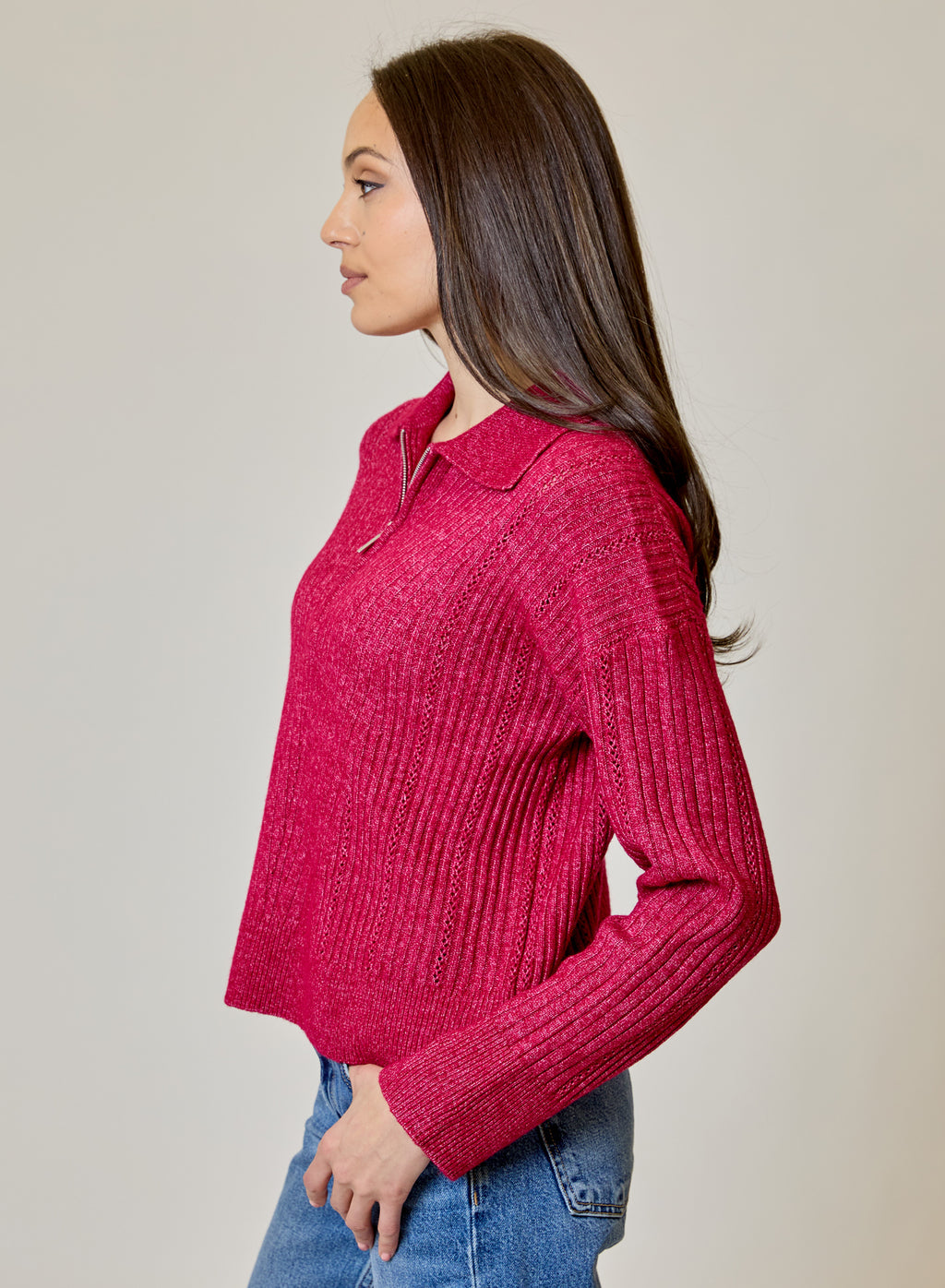 LS HALF ZIP SWTR