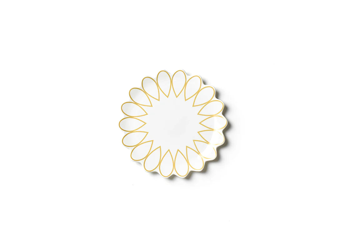 Deco Gold Scallop Salad Plate