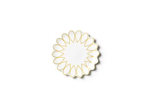 Deco Gold Scallop Salad Plate