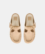 JEANNE FLATS CAMEL SUEDE