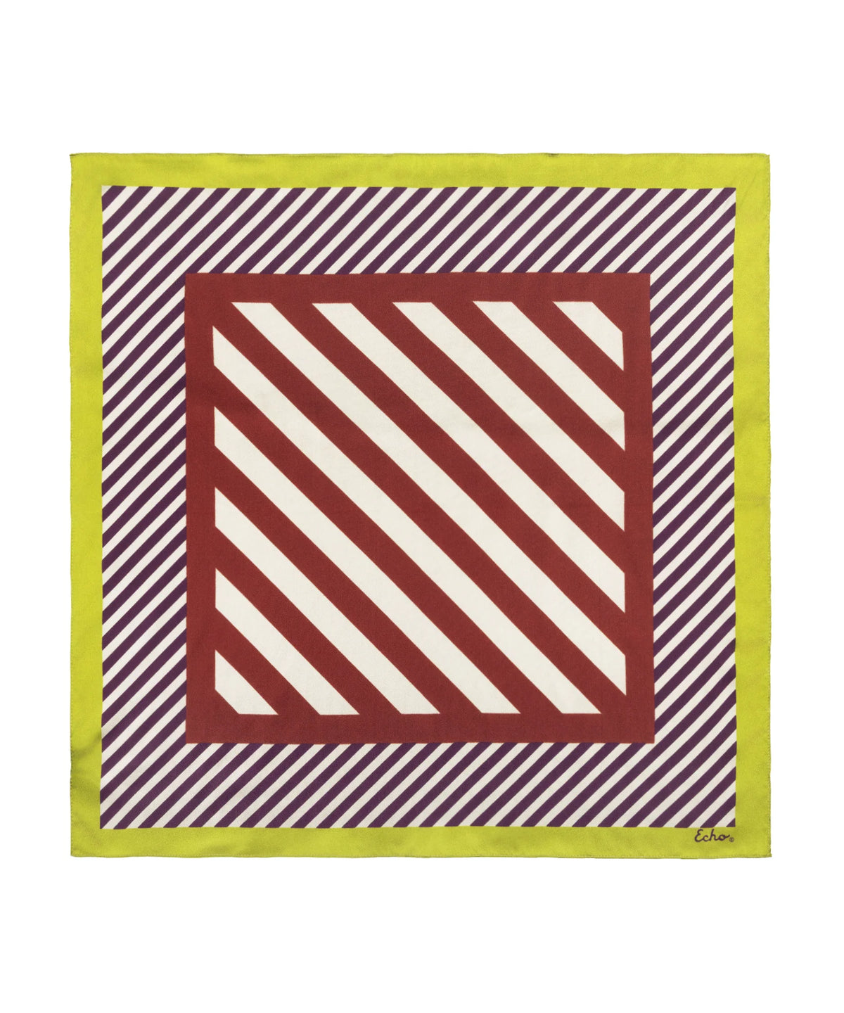 Stripes Silk 21" Bandana