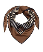 Concentric stripes silk square